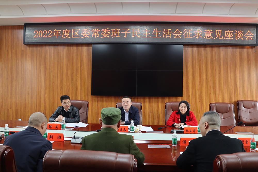 双清区召开2022年度区委常委班子民主生活会征求意见座谈会_邵阳头条网