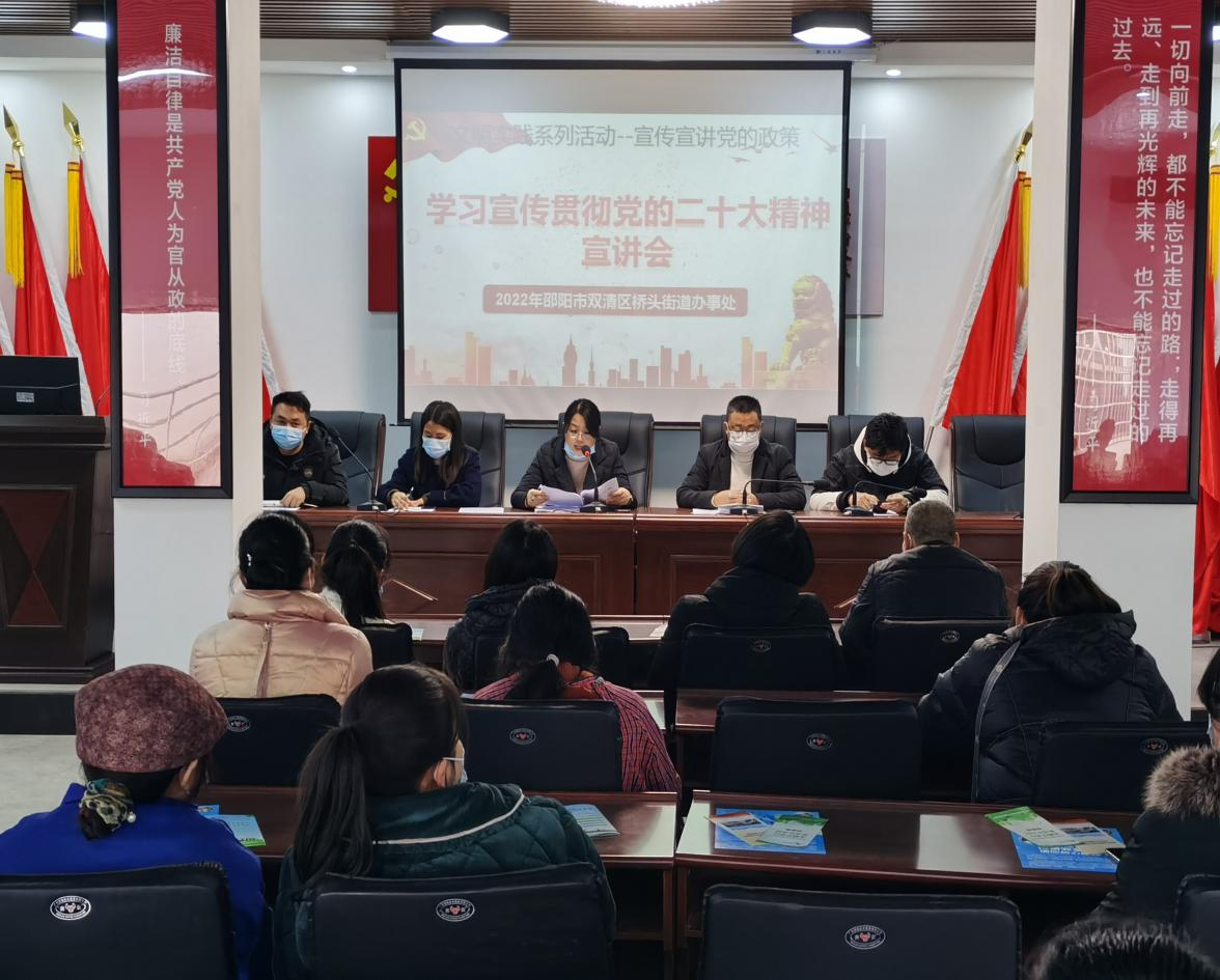 学习二十大|桥头街道学习宣传贯彻党的二十大 推动工作打开新局面_邵阳头条网