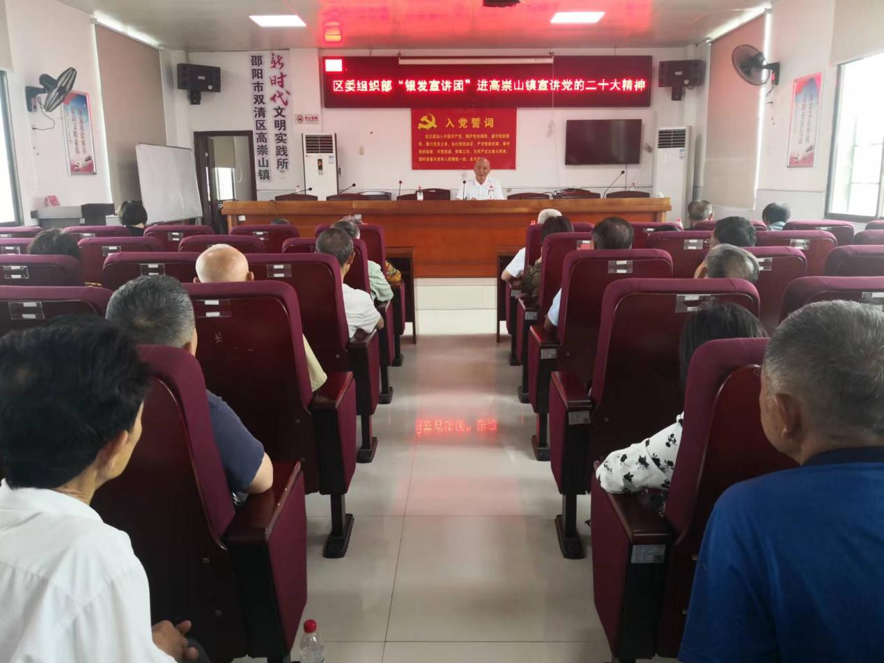 双清区委组织部“银发宣讲团”进高崇山镇_邵阳头条网