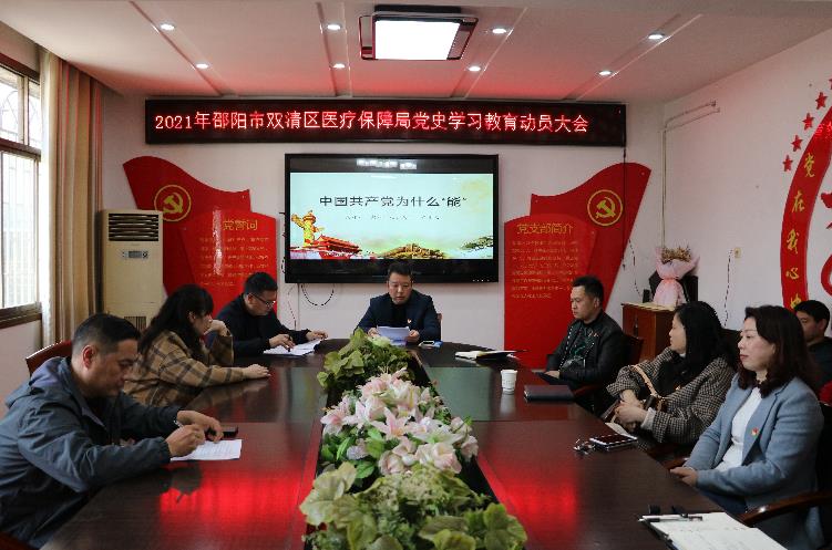 双清区医疗保障局召开党史学习教育动员会(图1)