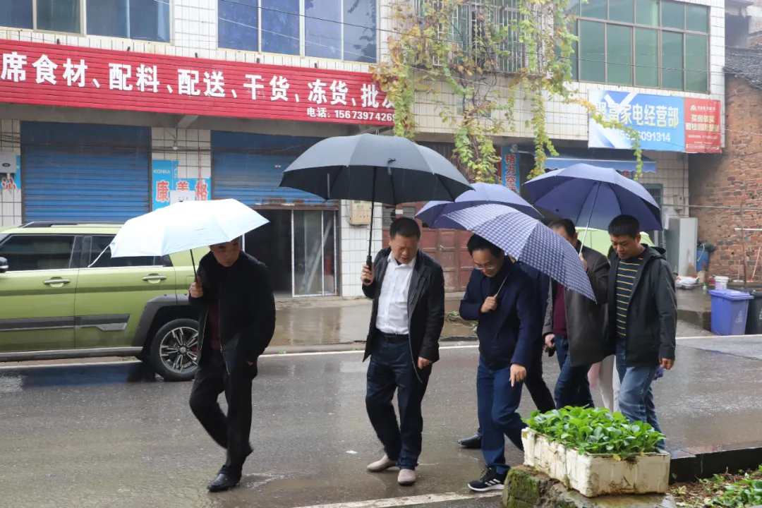 双清区委书记曾秦伟、区长江韬周末冒雨督导重点工作(图1)