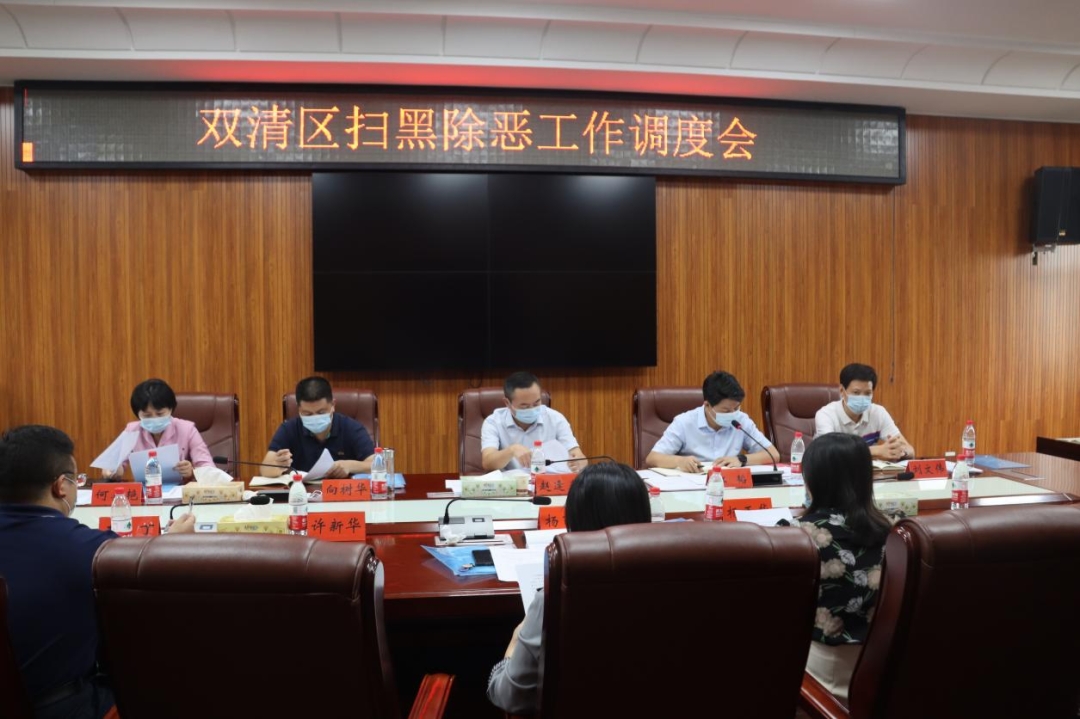 双清区召开会议部署双清区疫情防控、扫黑除恶、财经等工作(图2)