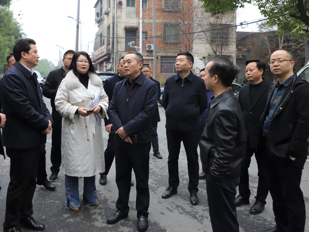 区委书记赵逢春实地调研邵阳老街改造项目(图1)